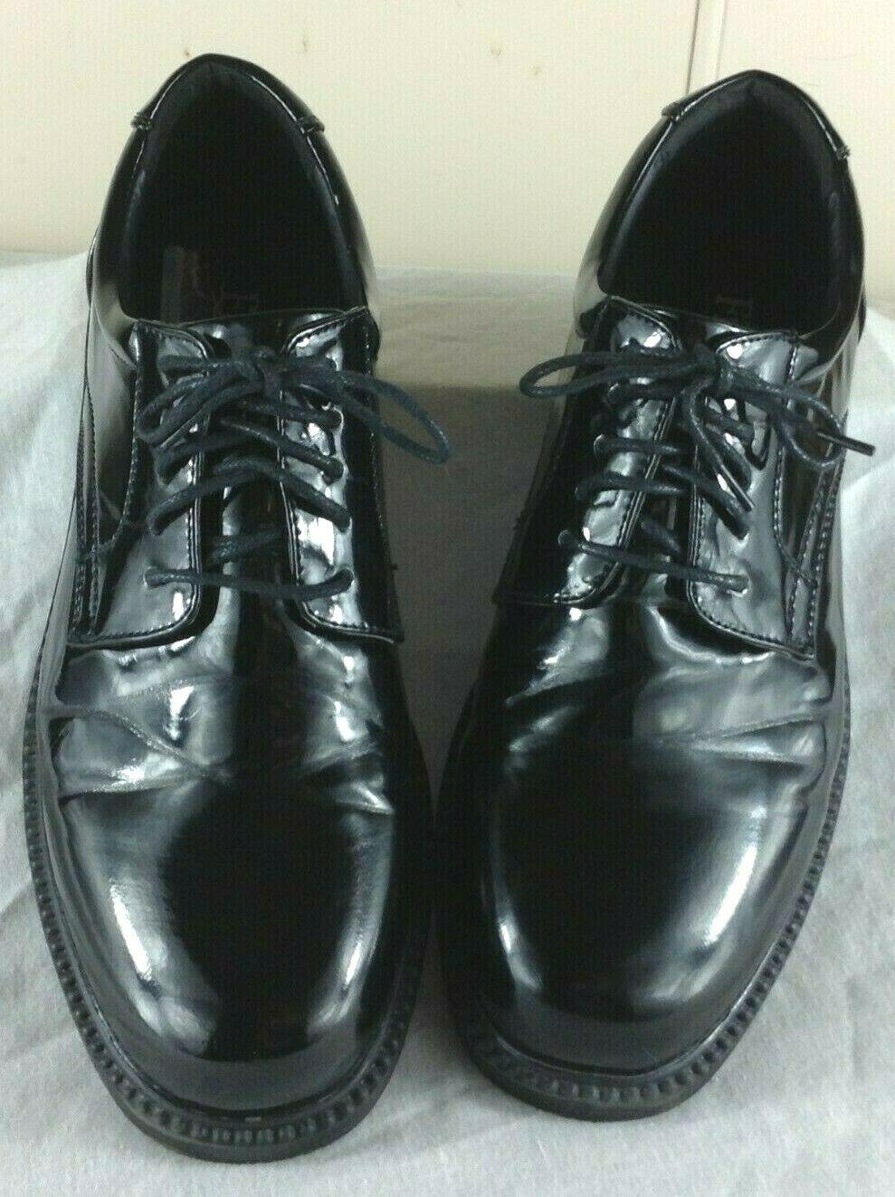 Women's First Class Black Shiny Lace Up Marching Band Shoes Size 10