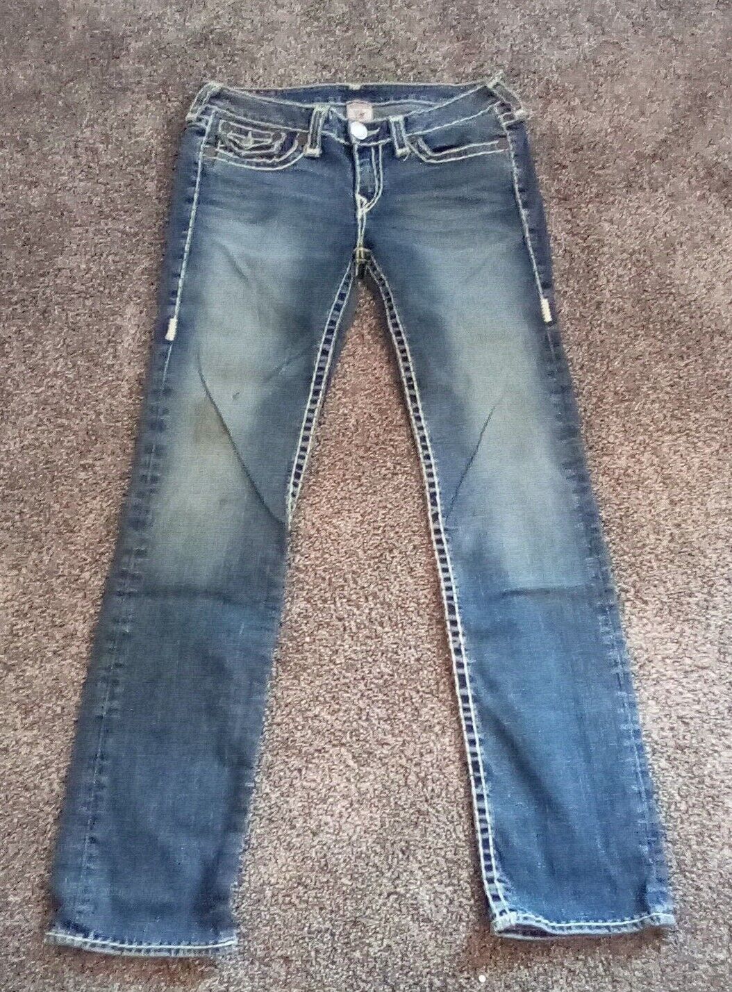 True Religion Jeans Women's Size 31 Straight Leg "billy Super T" Style Jeans