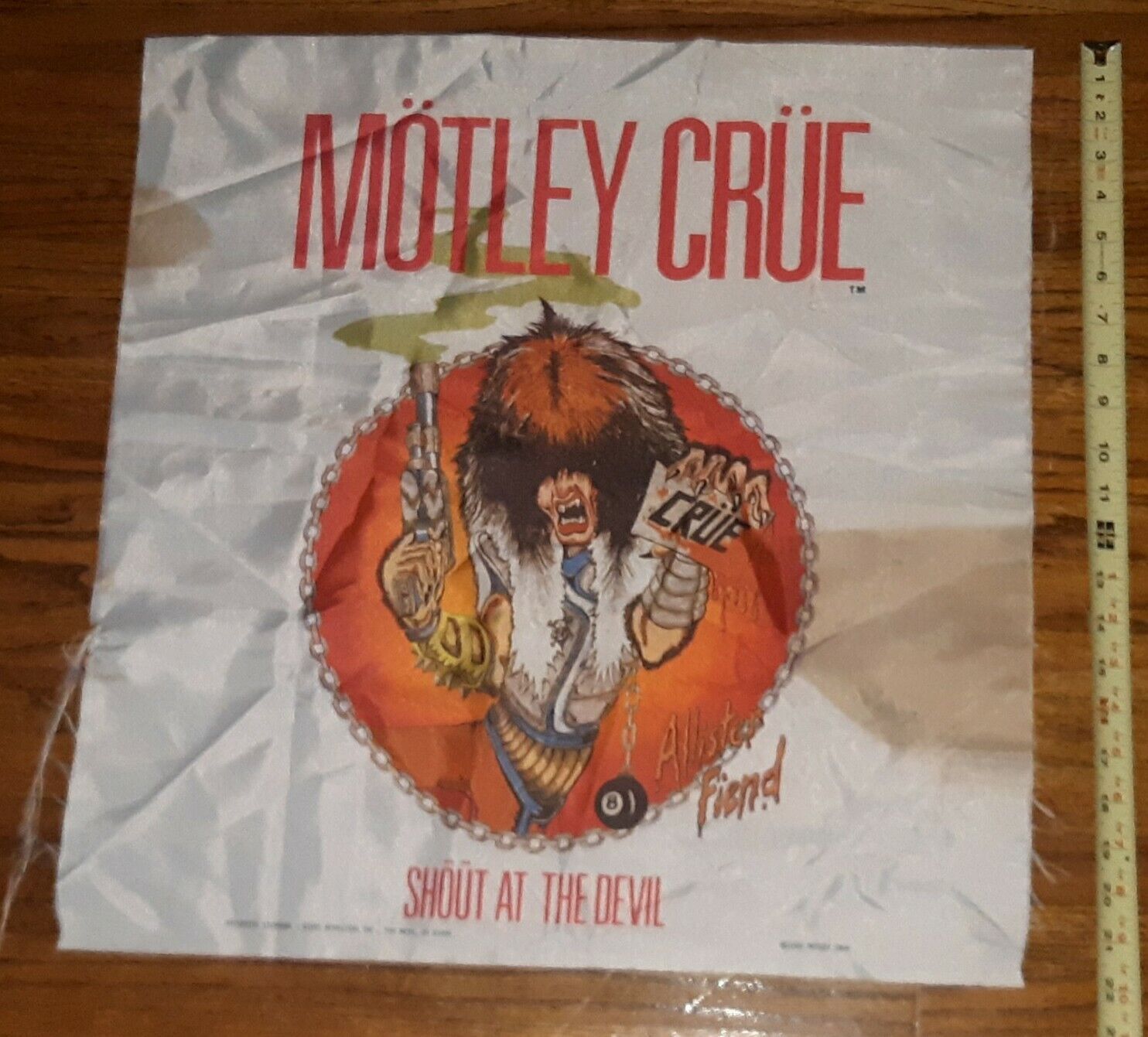 1984 True Vintage Motley Crue Wall Tapestry Allister Fiend Shout At The Devil