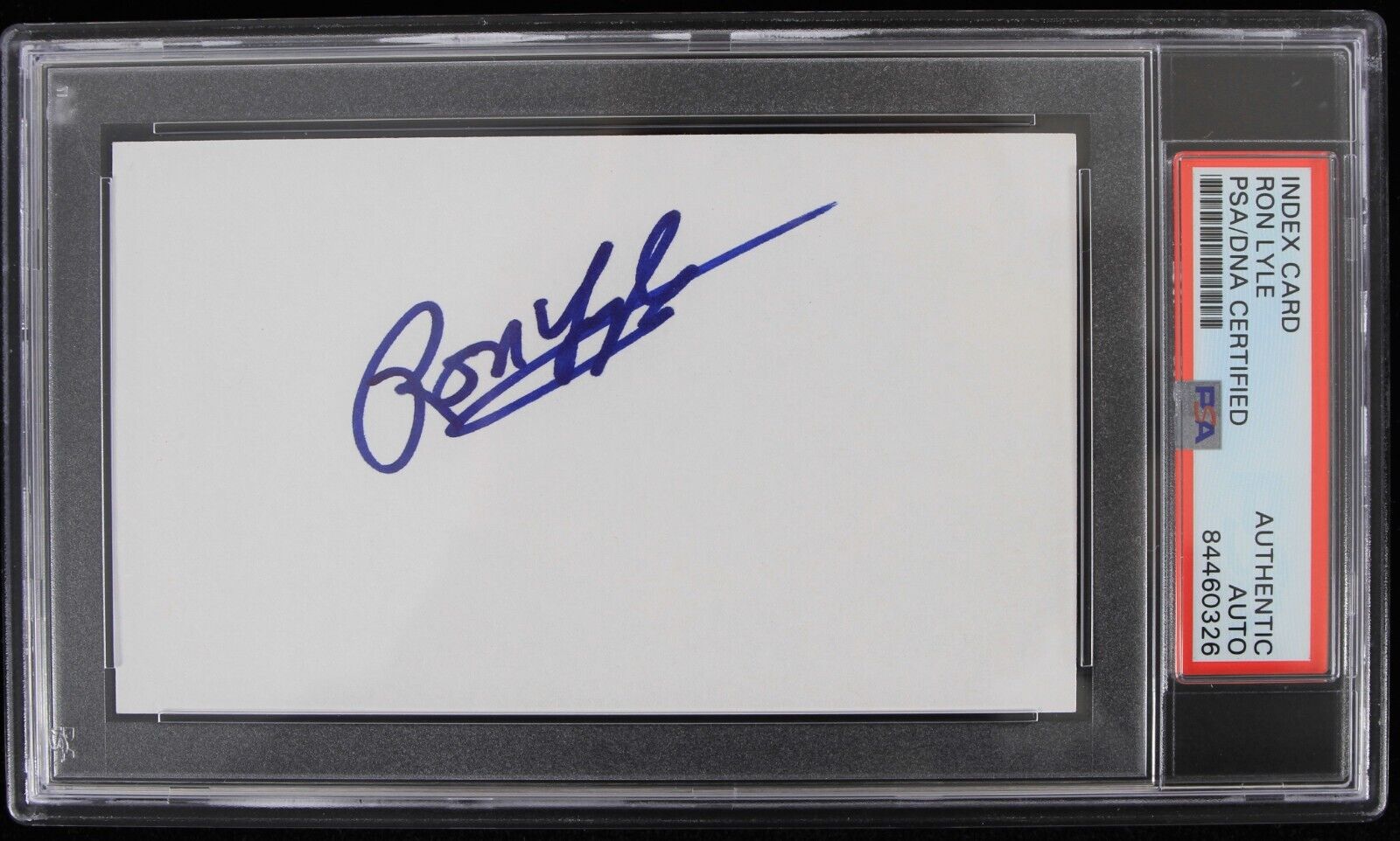 1941-2011 Ron Lyle "ali Challenger" Signed Index Card (psa/dna Slabbed)