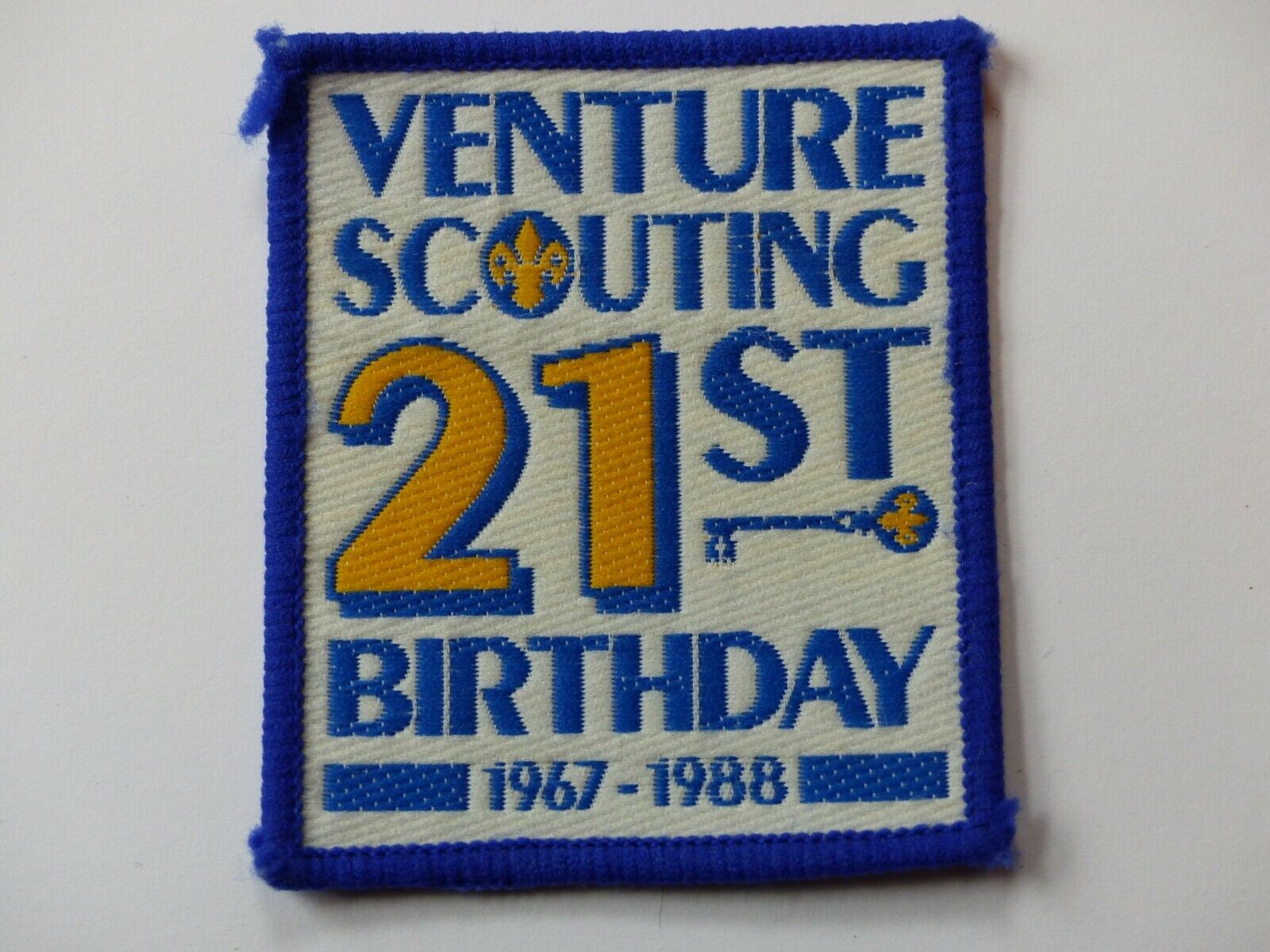 Unused Vintage Venture Scouting 21st Birthday 1967-1988 Boy Scout Patch U.k.