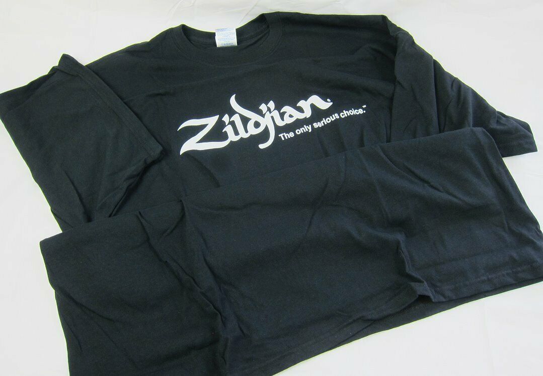 Authentic Zildjian Black T-shirt Size Men's Large Front / Back Print New