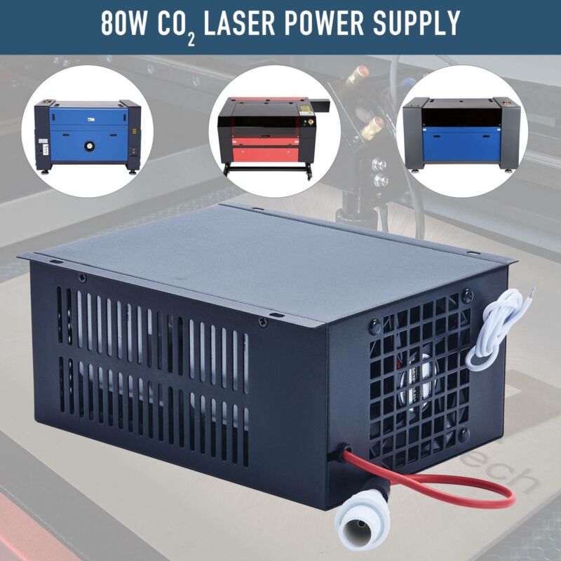 80w Laser Power Supply For 50w 80w Co2 Laser Tube Cutters & Engraving Machines