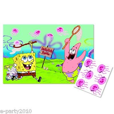 Spongebob Squarepants Jellyfishing Party Game Poster ~ Birthday Supplies