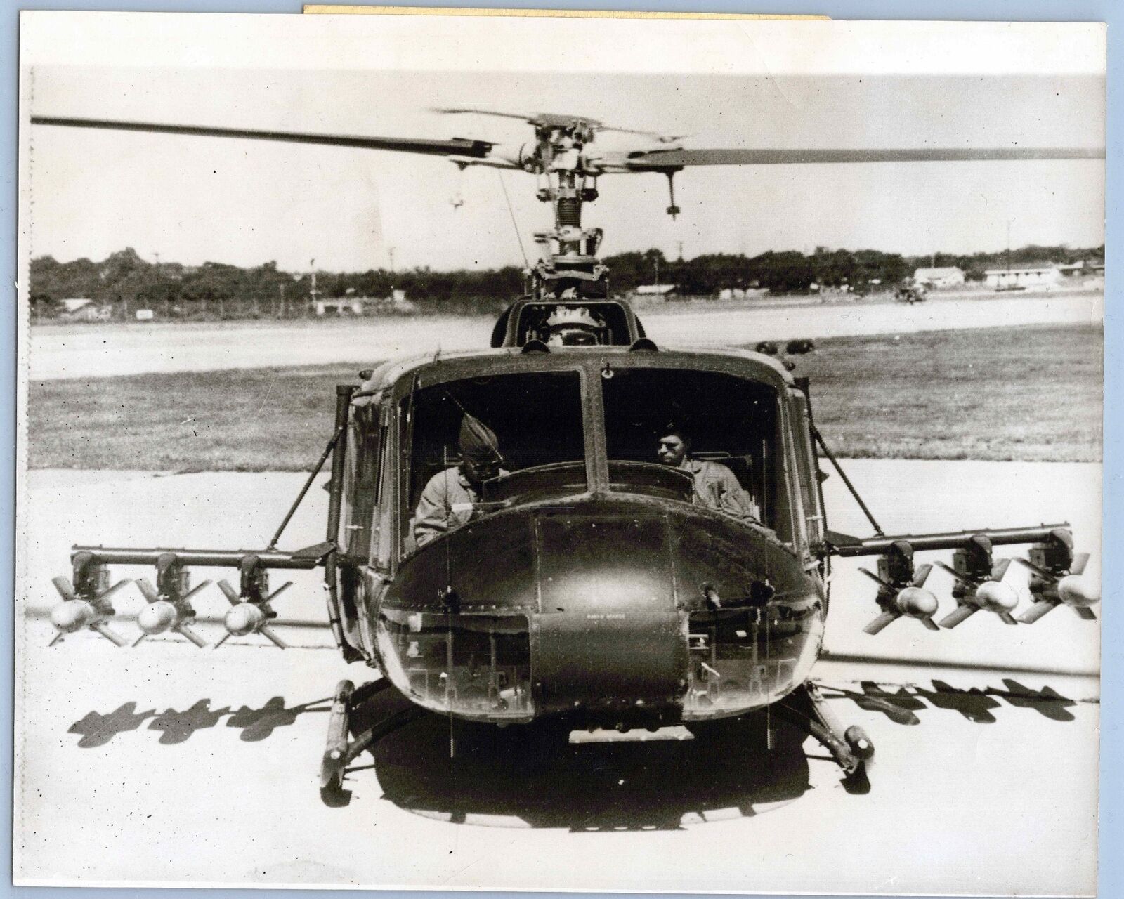 Bell Iroquois Helicopter With Nord Ss-11 Missiles Vintage Original Press Photo