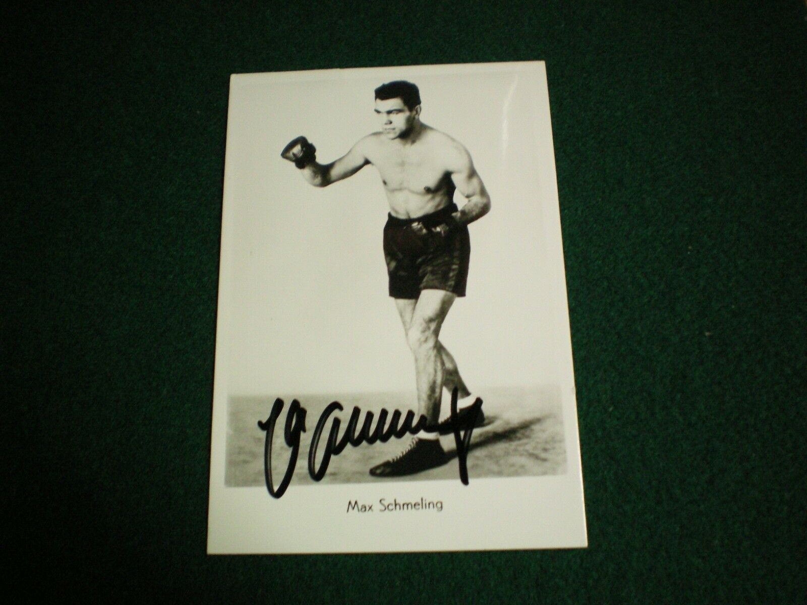 Max Schmelling Boxer Signed Postcard Size Photo  (deceased 2005)