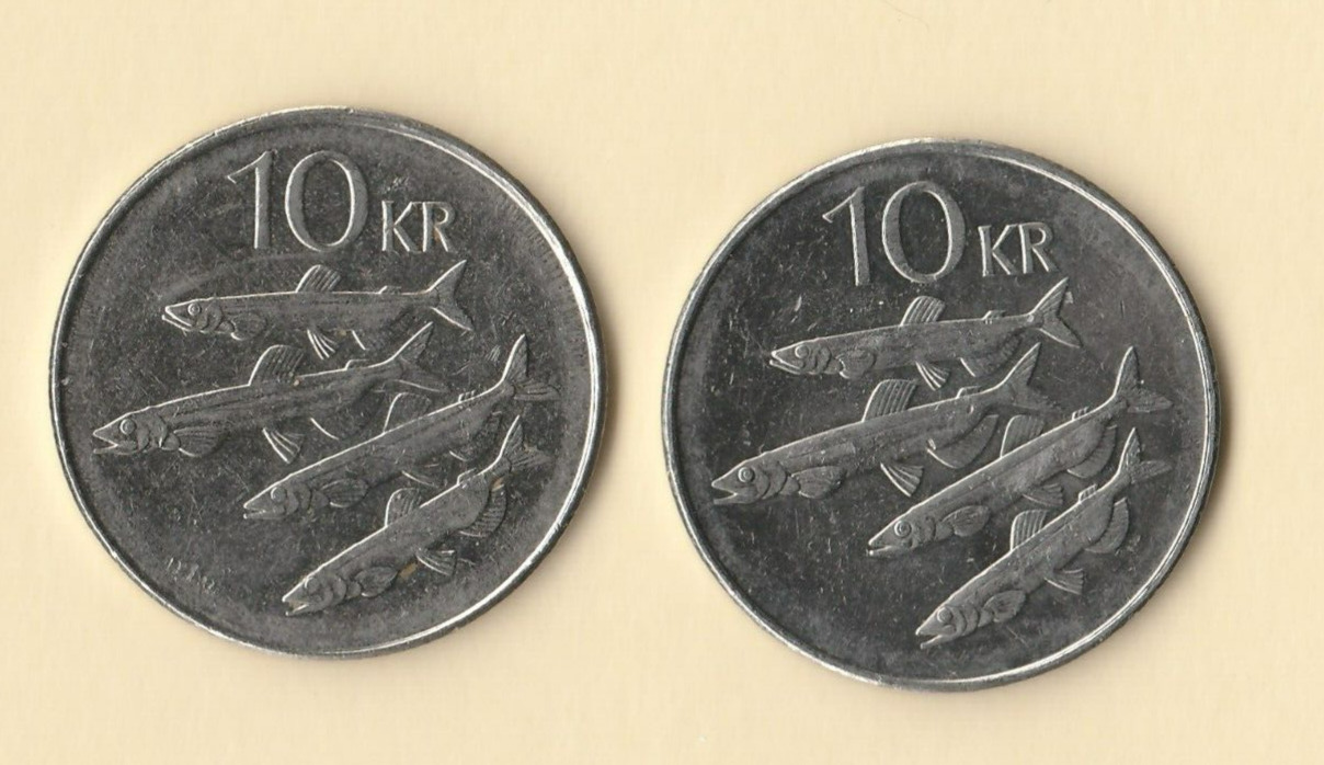 2008 Iceland  10 Kronur - Capelin Fishes  - Km #29.1a - You Will Receive 1 Coin