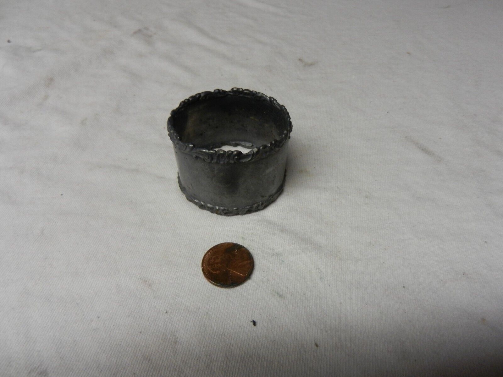 Metal Napkin Ring, Older, Plated, No Markings