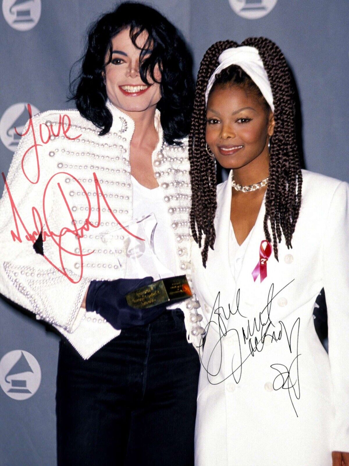Michael Jackson / Janet Jackson Autographed Signed 8.5 X 11 Photo Reprint