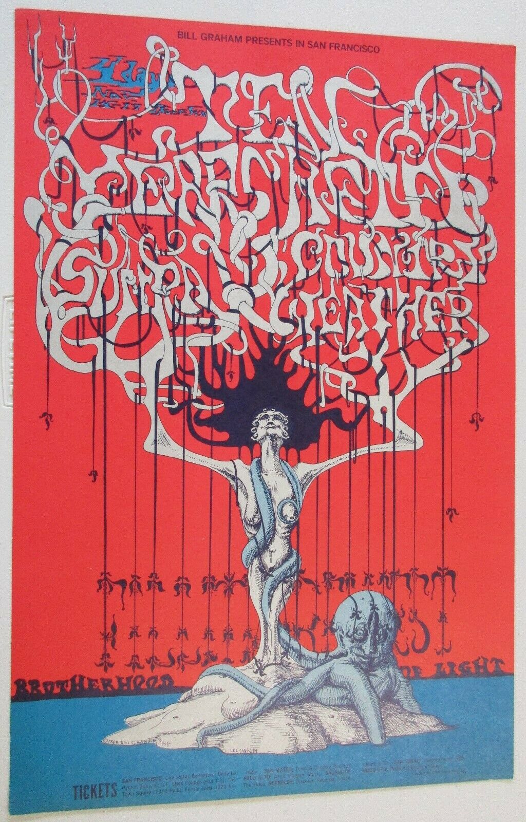 Bg145-op1 Ten Years After Sun Ra Fillmore Concert Poster Bill Graham